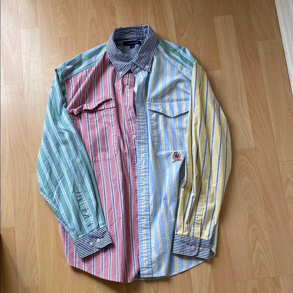 Colorful Striped Men's Shirt